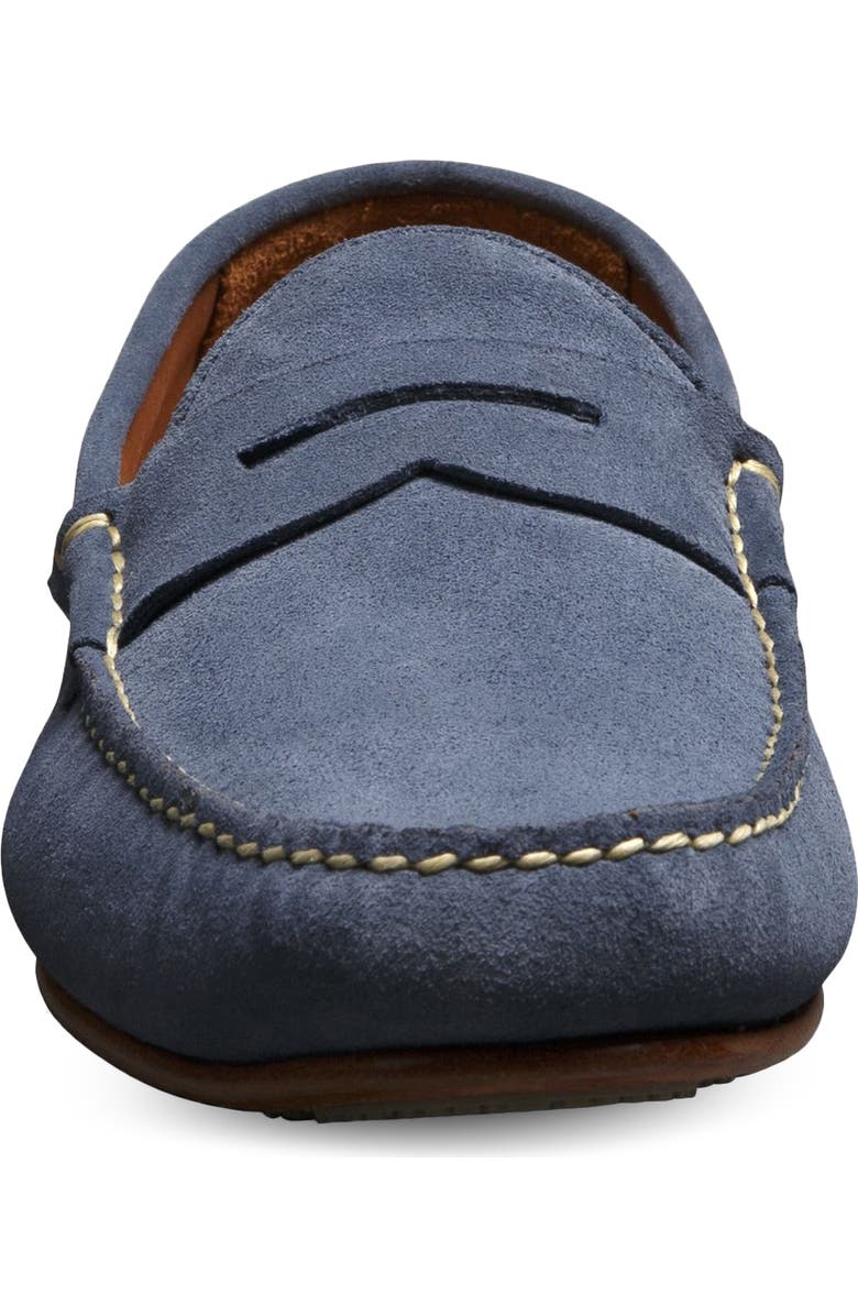 Allen Edmonds Supersport Moc Toe Penny Loafer, Alternate, color, Denim Suede