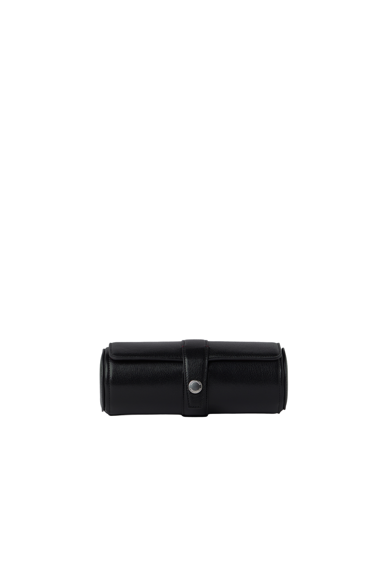 Brushed leather watch box, Alternate, color, Black