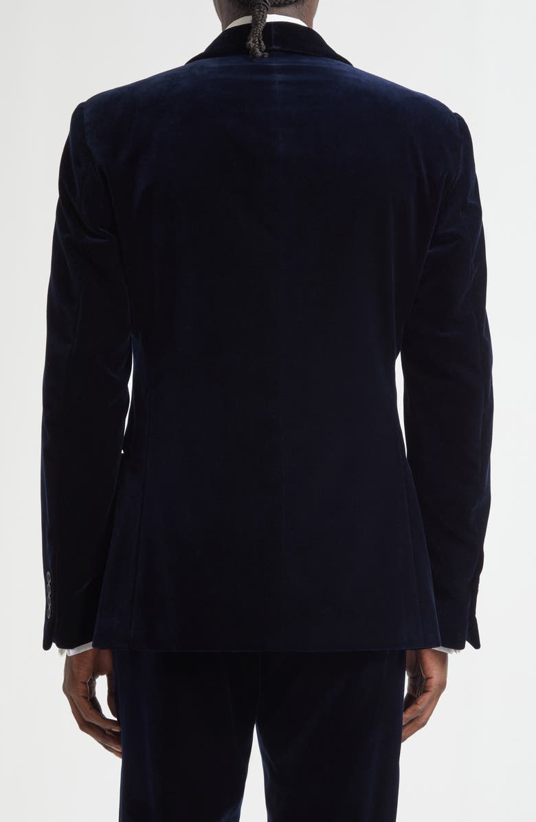 Ralph Lauren Purple Label Classic Velveteen Dinner Jacket, Alternate, color, Navy