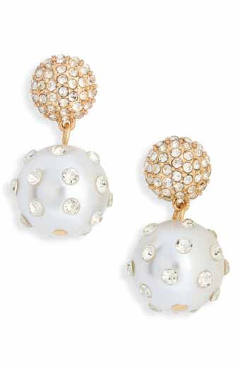 NORDSTROM RACK Crystal Faux Pearl Drop Earrings