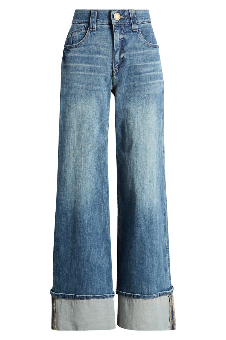 Skyrise Wide Leg Jeans, Alternate, color, MID BLUE ARTISANAL
