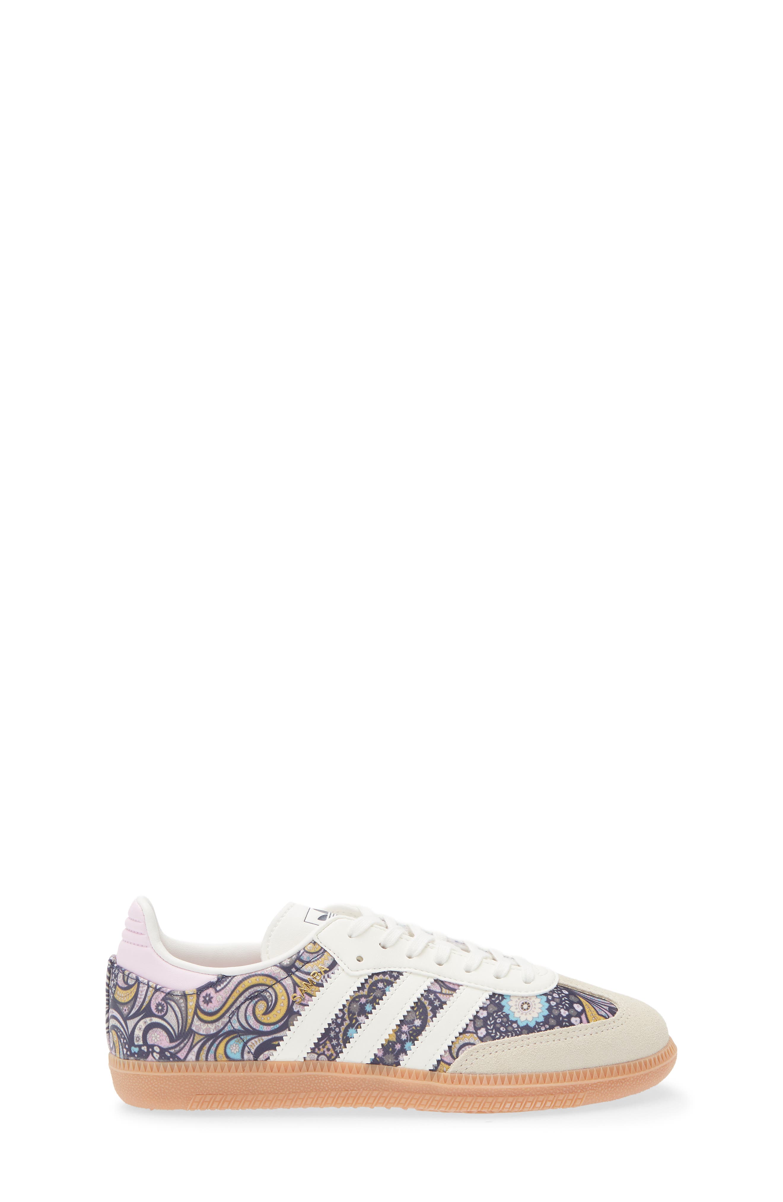 adidas Kids' Samba Sneaker, Alternate, color, Core White/ Orchid Fusion/ Gum