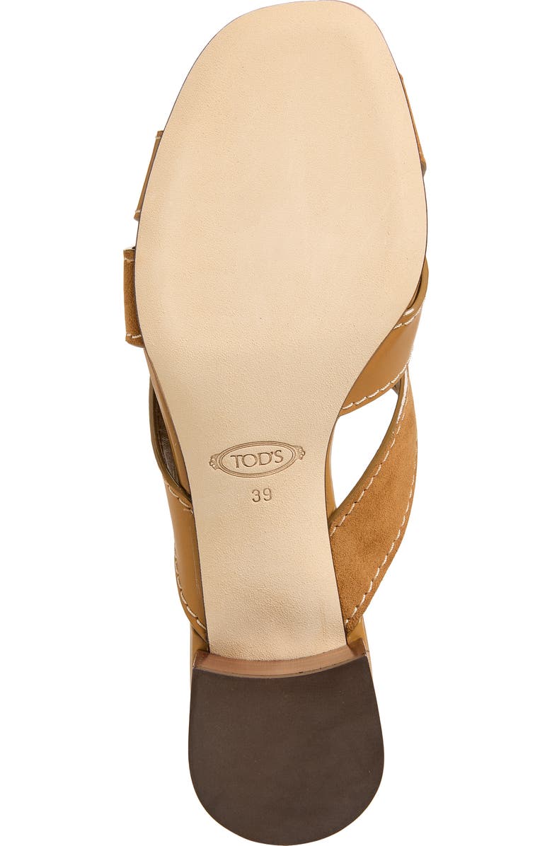 Tod's Block Heel Slide Sandal, Alternate, color, Biscotto Chiaro