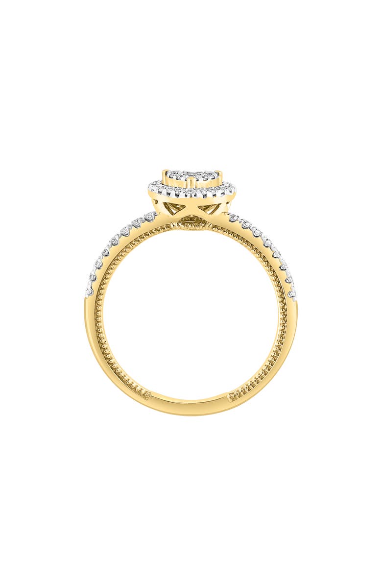 EFFY 14K Yellow Gold Pavé Diamond Heart Ring - 0.34ct., Alternate, color, 