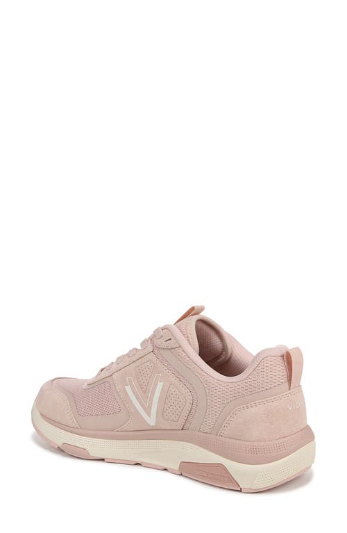 Vionic Walk Strider 001 Suede Walking Shoe In Pink