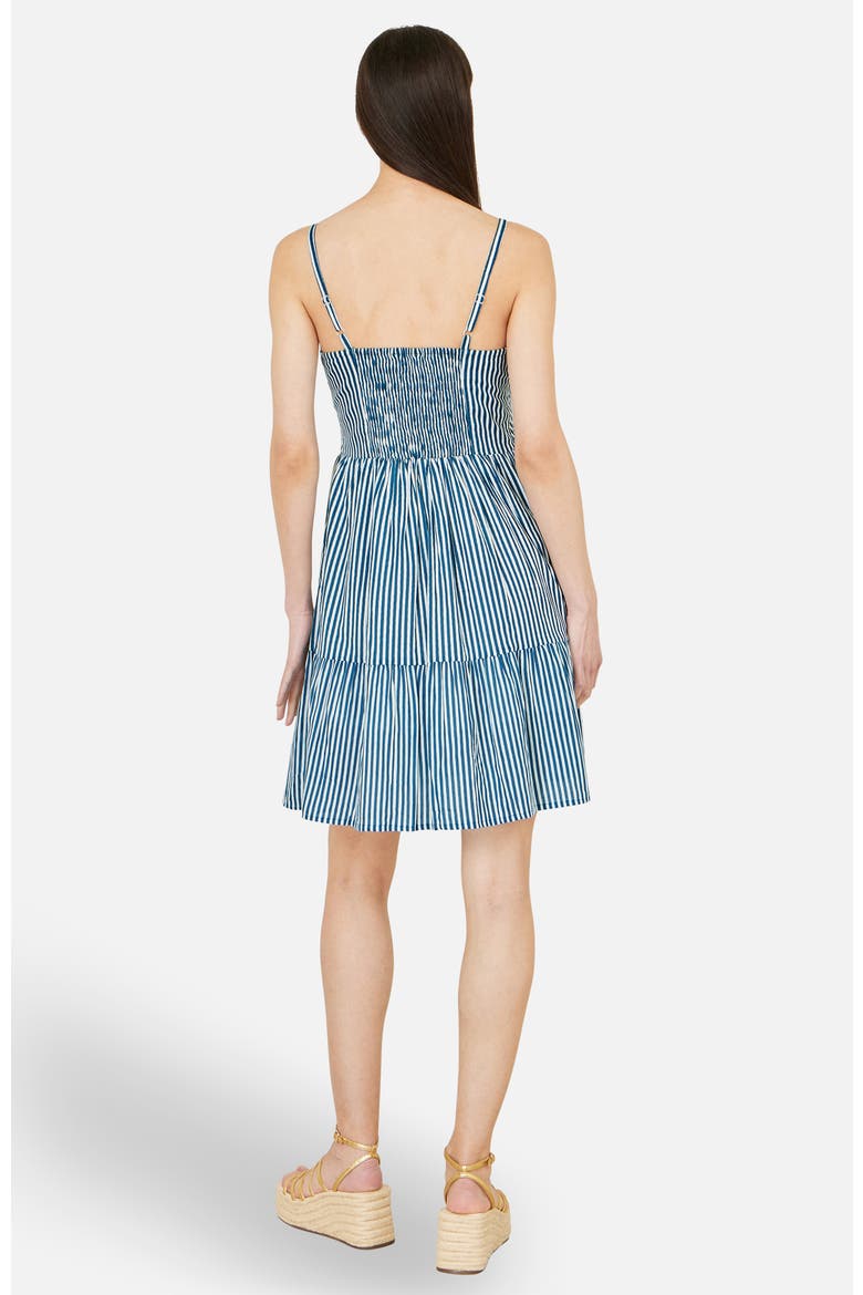 Stripe Cotton Mini Sun Dress, Alternate, color, Blue