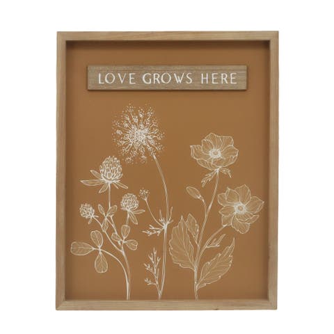 Love Grows Here Floral Art Print