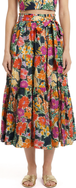Change of Scenery Jenni Tiered Belted Smock Waist Skirt