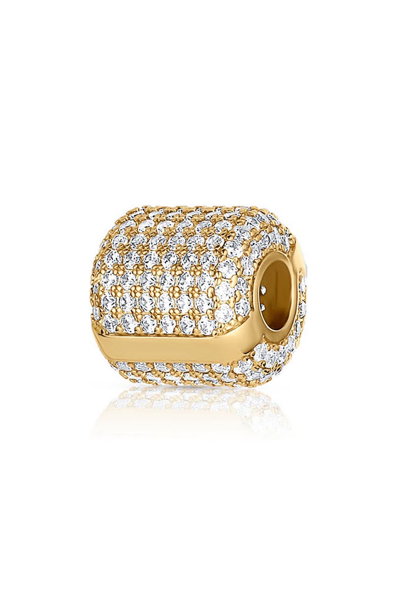 Celine Pavé Bead Charm, Main, color, 14K GOLD PLATED