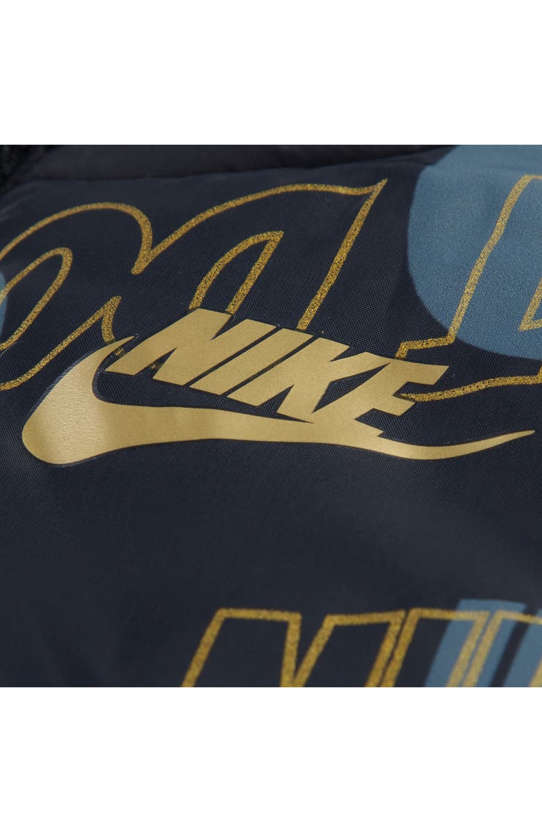 Nike Colorblock Puffer Vest, Logo T-Shirt & Fleece Joggers Set, Alternate, color, Black/ White