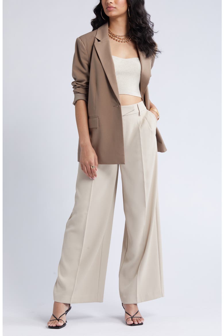 Relaxed Fit Blazer, Main, color, BROWN CARIBOU