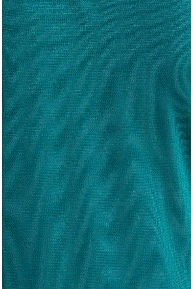 Two-Tone Rib Quarter Zip Performance Top, Alternate, color, MARINE TEAL