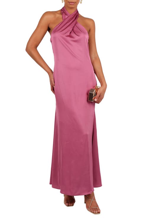Satin Halter Gown