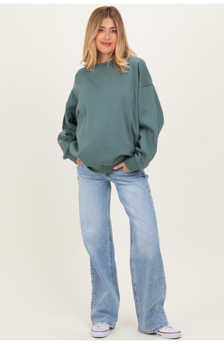 PinkBlush Lightly Distressed Maternity Wide Leg Jeans, Main, color, 