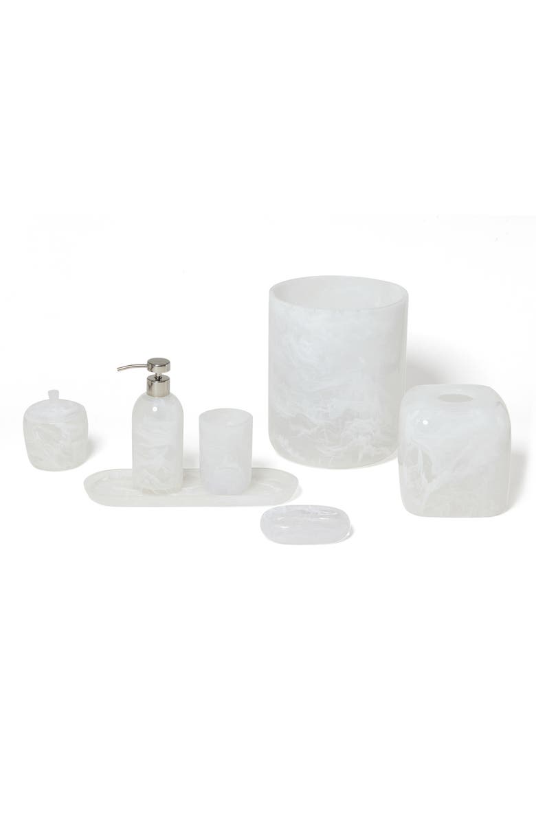ROSELLI TRADING COMPANY Clouds 7-Piece Bath Accessory Set, Main, color, White