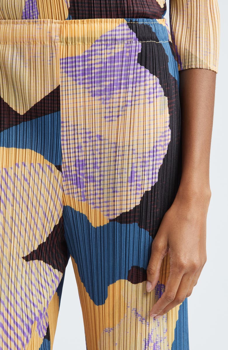 Pleats Please Issey Miyake Meteorite Print Pleated Crop Pants, Alternate, color,