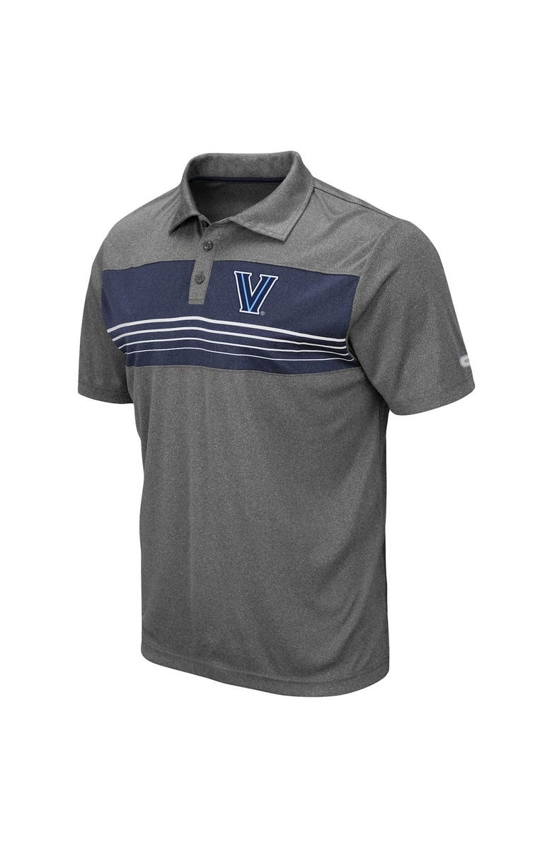 COLOSSEUM Men's Colosseum Heathered Charcoal Villanova Wildcats Smithers Polo, Alternate, color, 