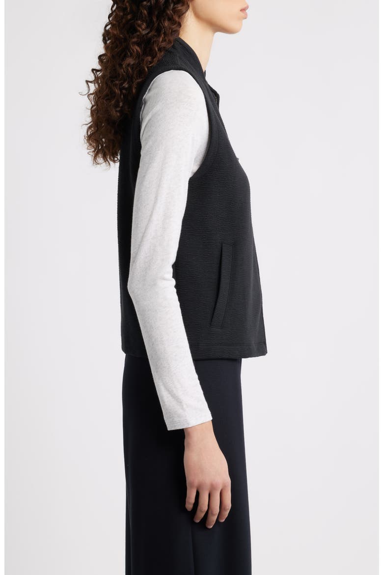 Organic Cotton Blend Vest, Alternate, color, BLACK