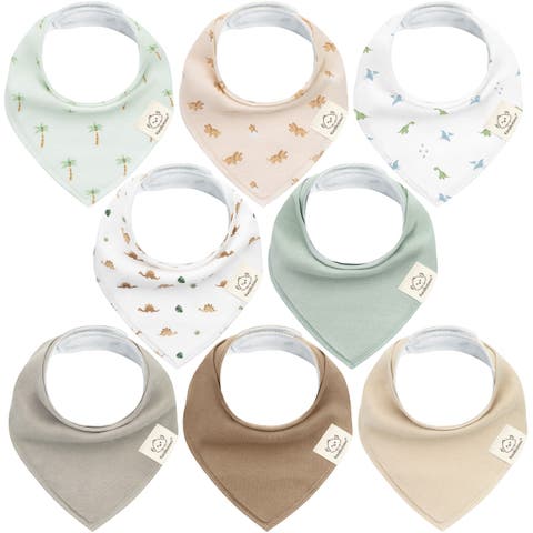 8-Pack Organic Bandana Bibs (Boy)