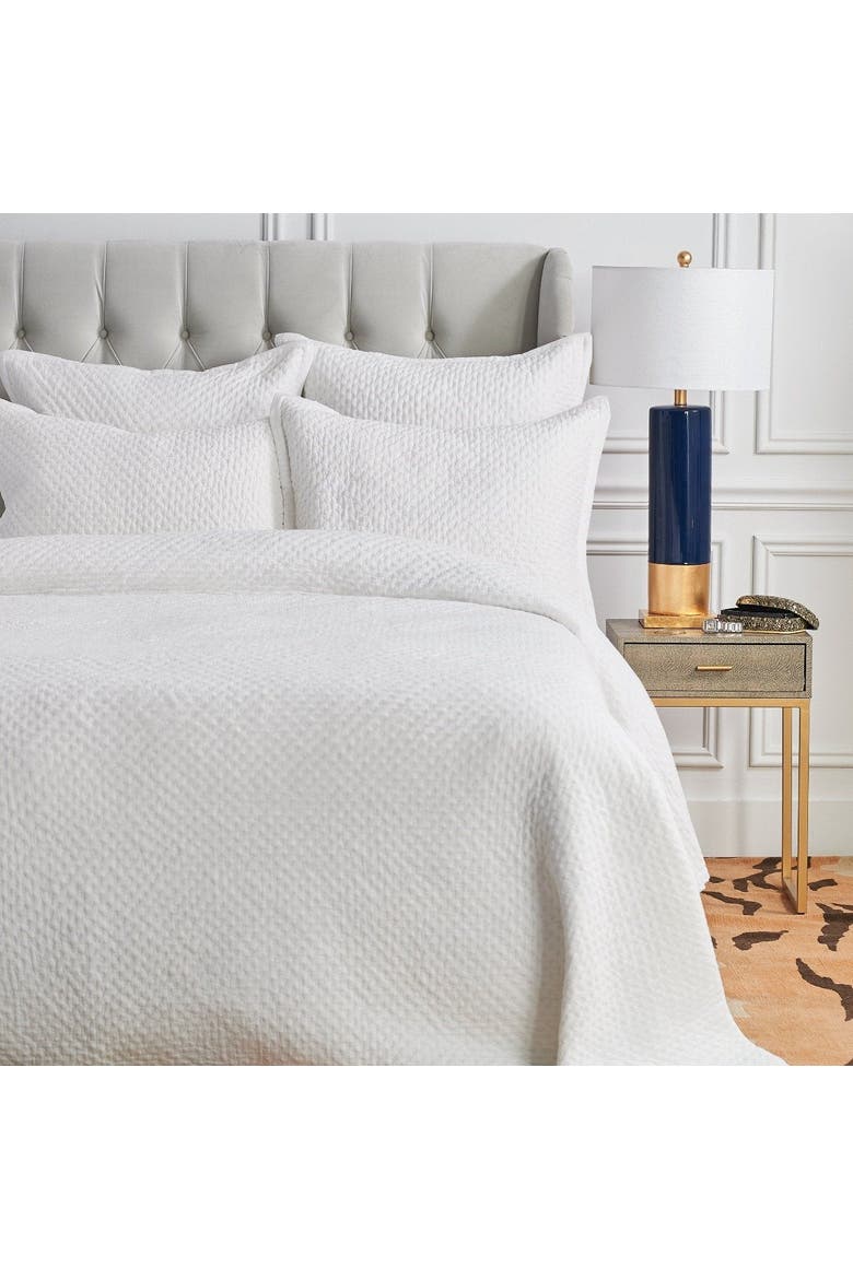 Mila Dove Cotton Euro Pillow Sham 26" x 26", Alternate, color, White