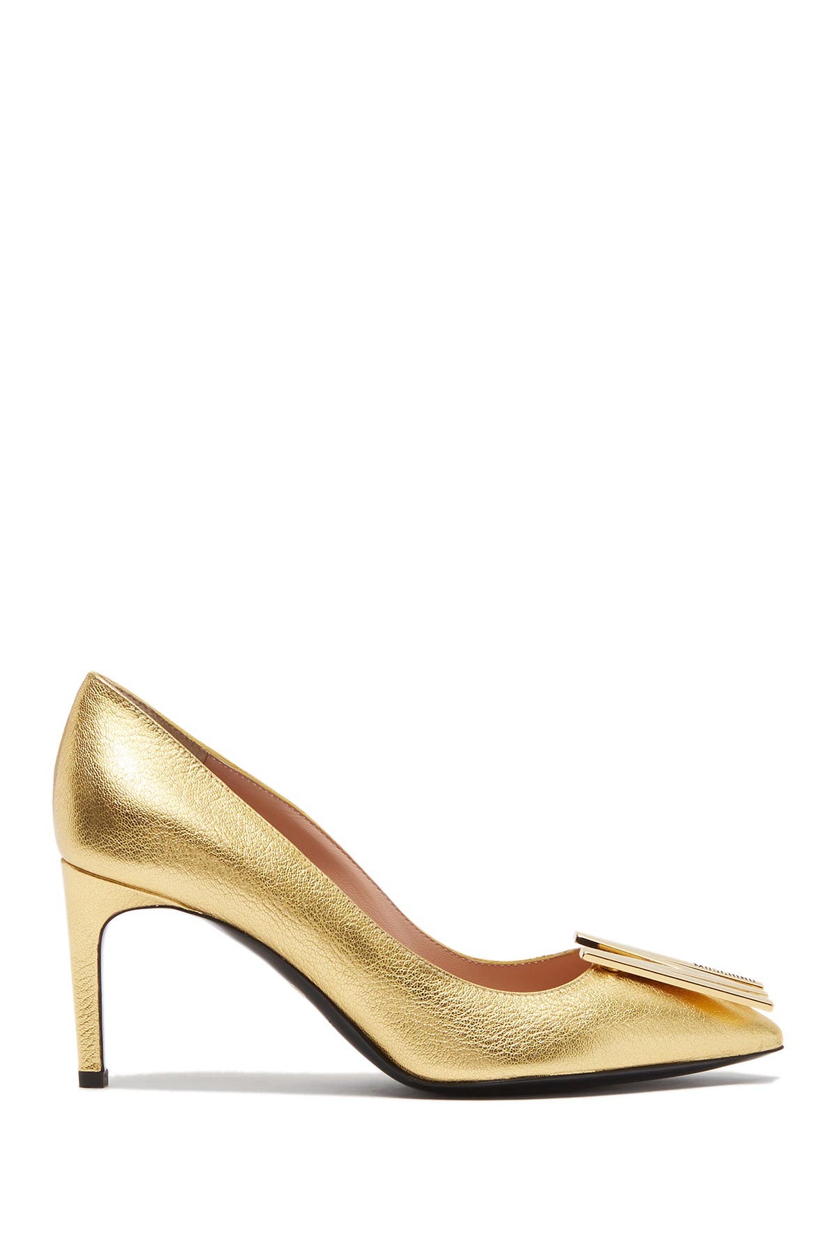 Moschino Logo Hardware Pointed Toe Pump, Alternate, color, 