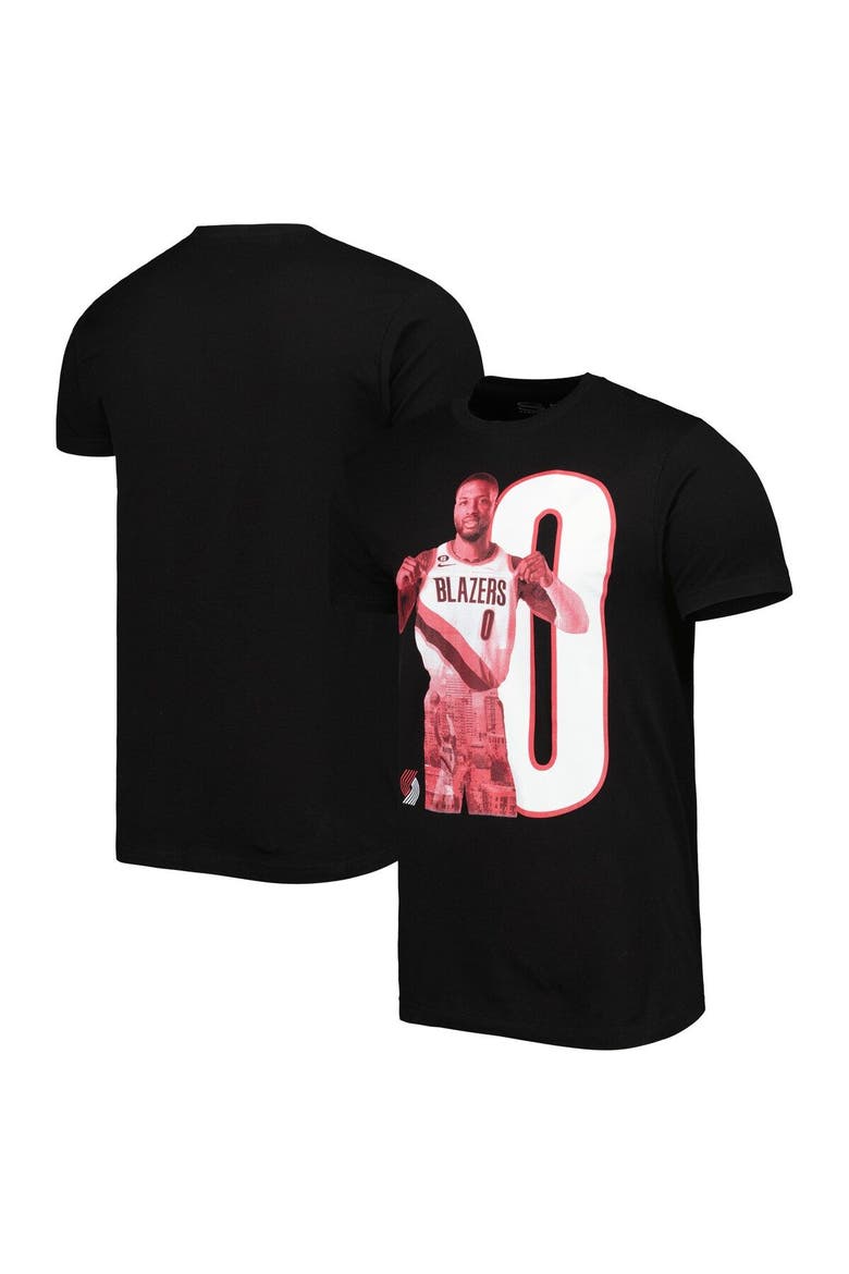 Men's Stadium Essentials Damian Lillard Black Portland Trail Blazers Player Metro T-Shirt, Main, color, Black