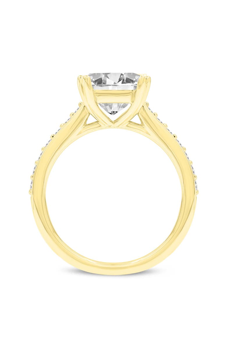 LuvMyJewelry Kalina 14K Yellow Gold Princess Cut Lab Grown Diamond Engagement Ring - 3 Ct, Alternate, color, 14K Yellow Gold