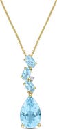 Julianna B. Gemstone & Diamond Drop Necklace 10K
