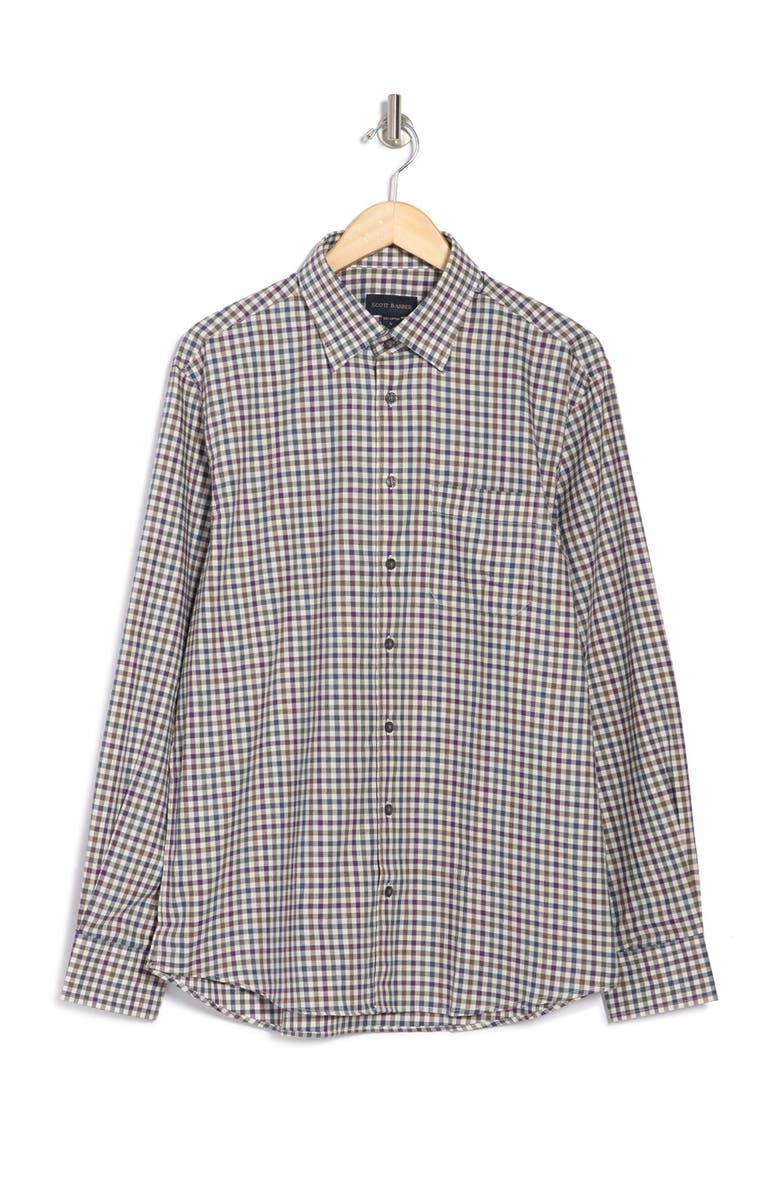 Scott Barber Check Printed Dress Shirt, Main, color, 