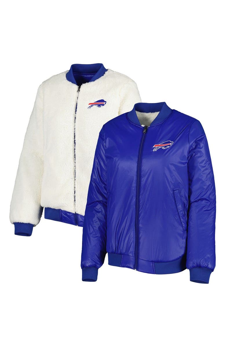 G-III 4HER BY CARL BANKS Women's G-III 4Her by Carl Banks Oatmeal/Royal Buffalo Bills Switchback Reversible Full-Zip Jacket, Main, color, Oatmeal