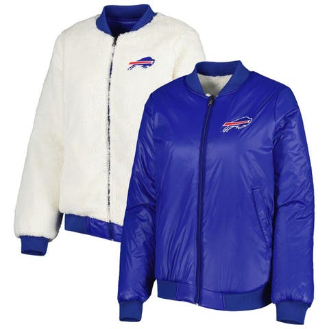 Women's G-III 4Her by Carl Banks Oatmeal/Royal Buffalo Bills Switchback Reversible Full-Zip Jacket