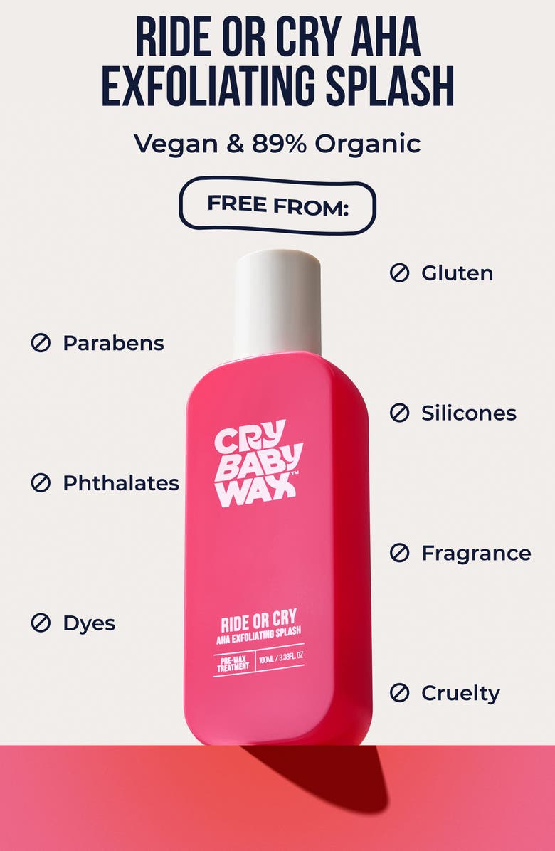 Crybaby Wax Ride or Cry AHA Exfoliating Splash, Alternate, color, 