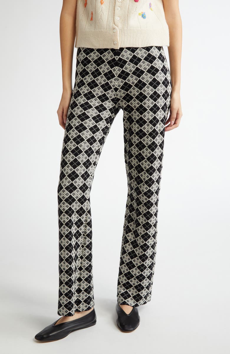 YanYan Argyle Organic Cotton Slim Pants, Main, color, 