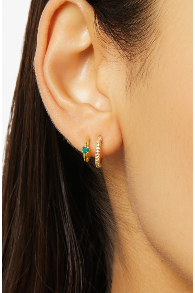 Double Hoop Earrings - Percy, Alternate, color, Gold