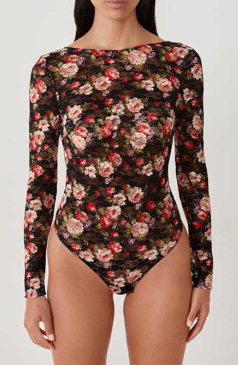 Euphemisme Floral Long Sleeve Bodysuit