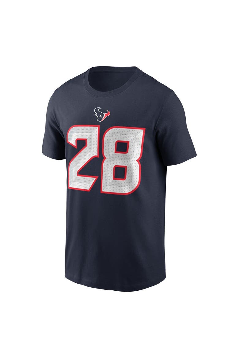 Men's Nike Joe Mixon Navy Houston Texans Player Name & Number T-Shirt, Alternate, color, Navy