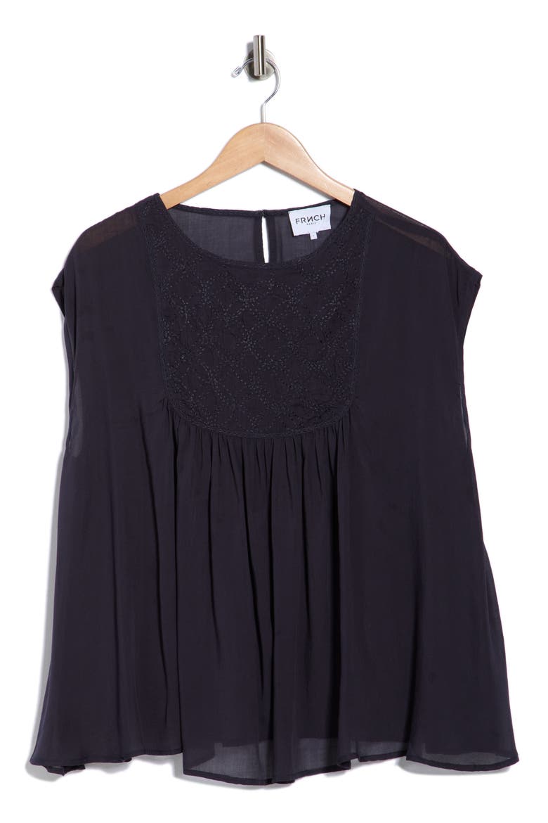 Chaya Babydoll Top, Alternate, color, BLEU MARINE