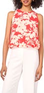 Vince Camuto Floral Bubble Hem Tank
