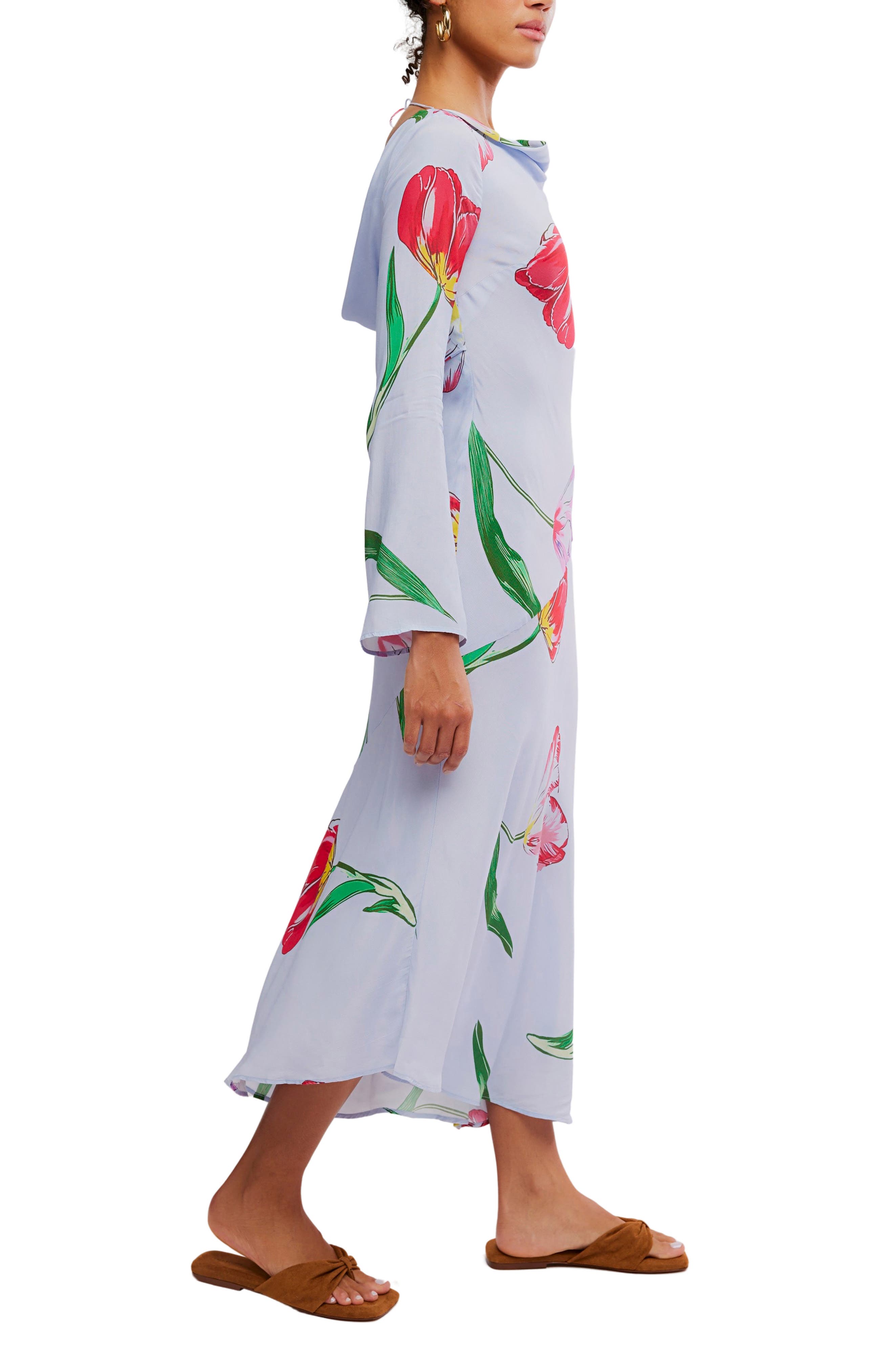 Zadie Tulip Print Long Sleeve Maxi Dress (Women) | Nordstrom