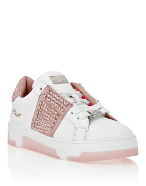 Low Top Sneakers Strass Studs Unisex