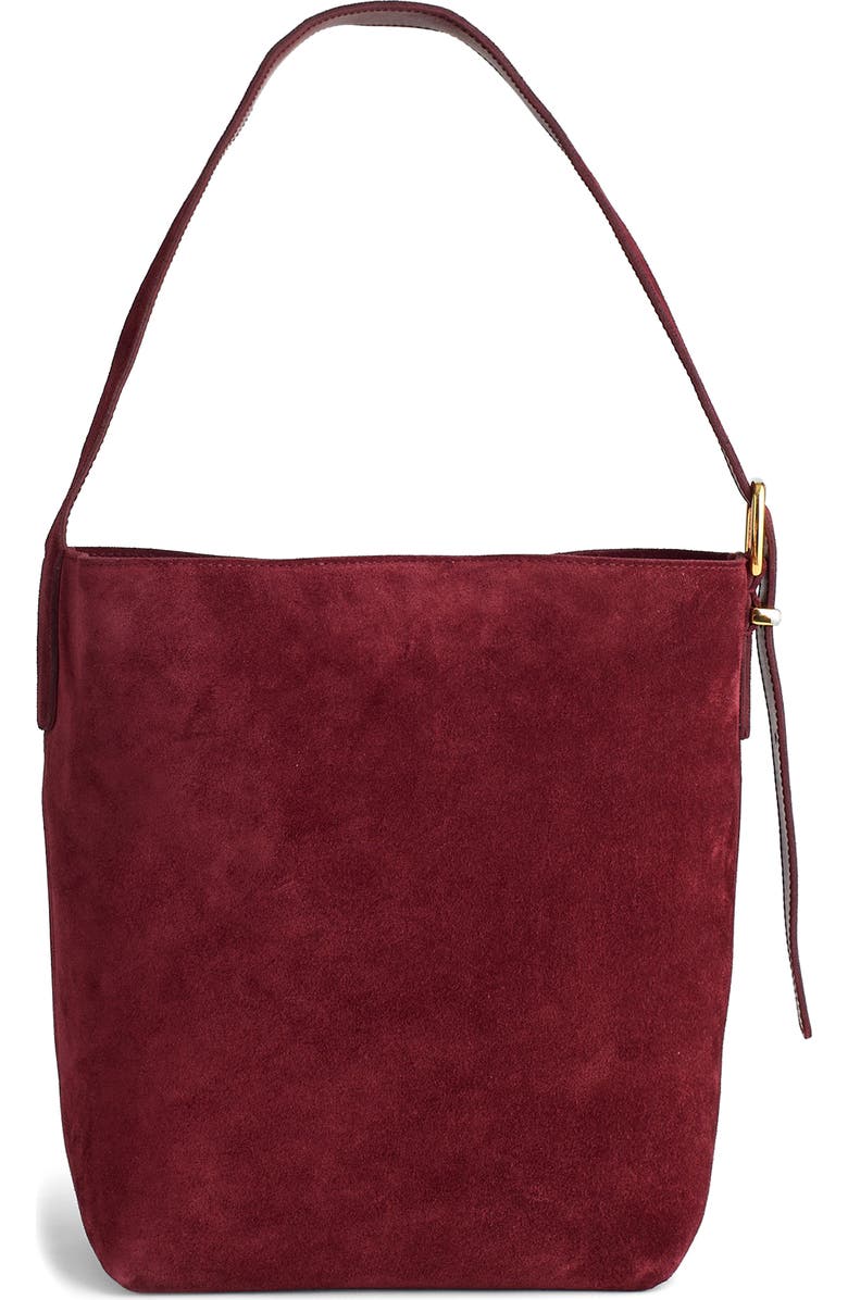 Madewell The Medium Essential Suede Bucket Tote, Main, color,