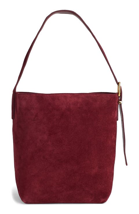 The Medium Essential Suede Bucket Tote