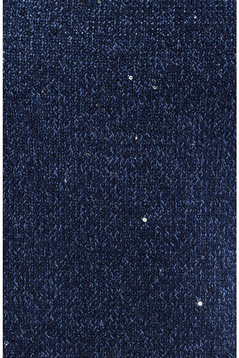Kate Fringe Short Sleeve Sweater, Alternate, color, NAVY