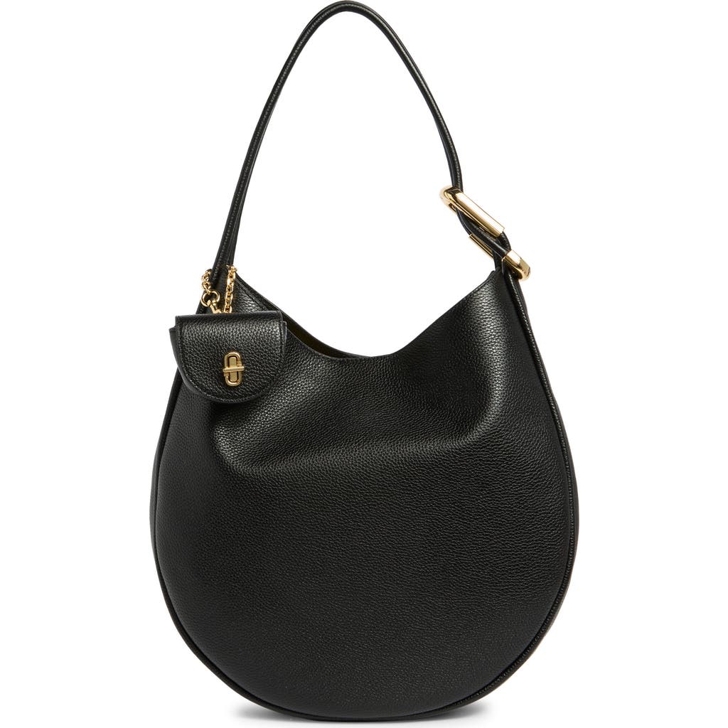 Marc Jacobs Large The Crescent Leather Shoulder Bag In Black