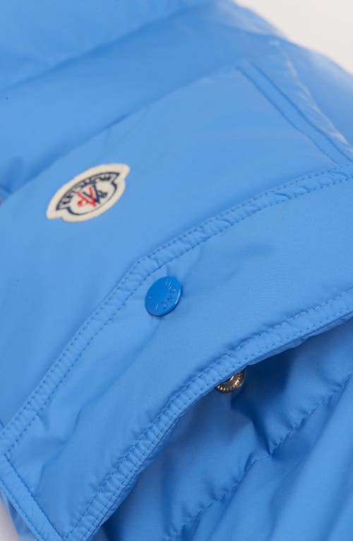 Moncler Down Puffer Scarf In Blue