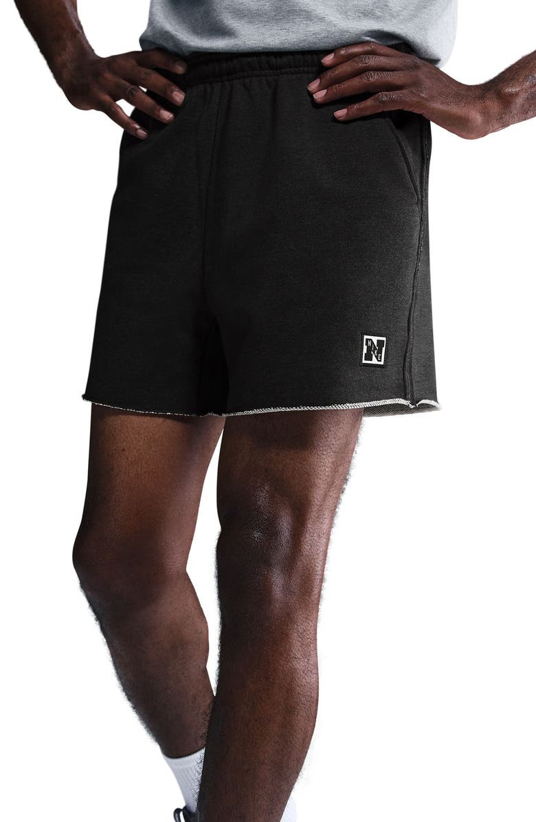 Nike Dri-FIT Gym Heritage Fleece Shorts, Alternate, color, Black/ Heather/ Pale Ivory