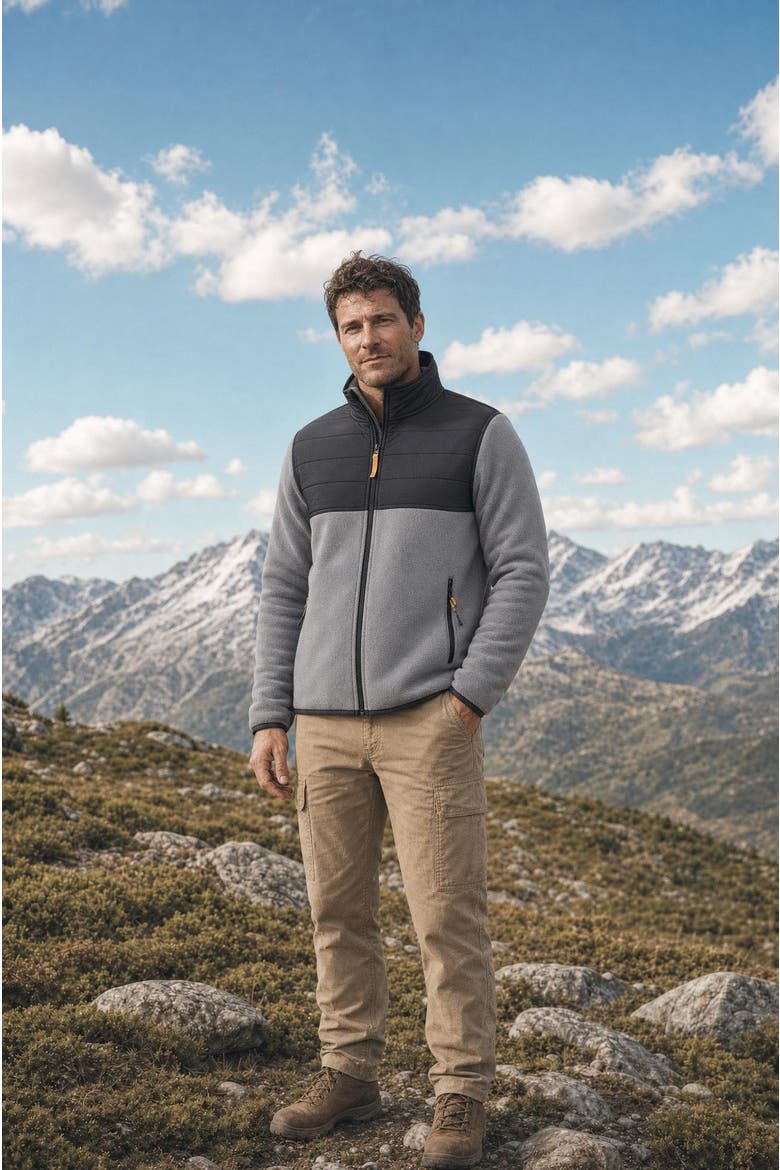 Micro Bonded Fleece Jacket, Alternate, color, Quiet Shade