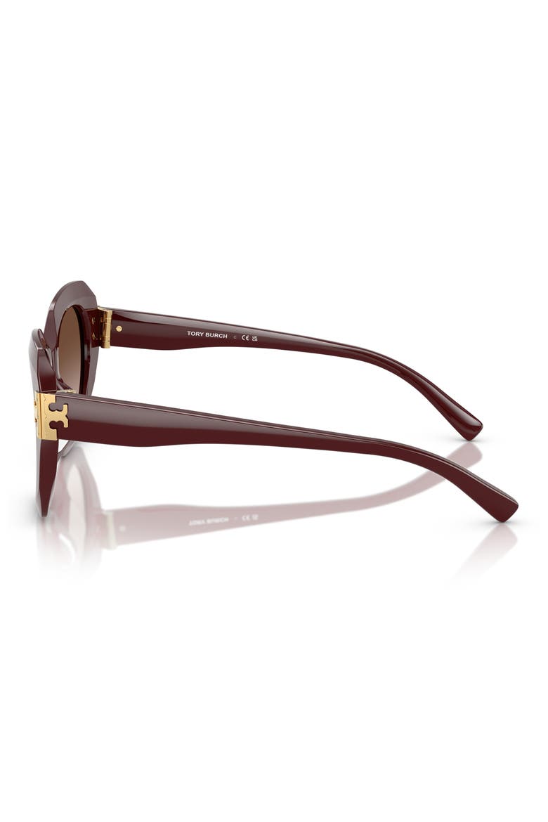 51mm Cat Eye Sunglasses, Alternate, color, BROWN GRAD