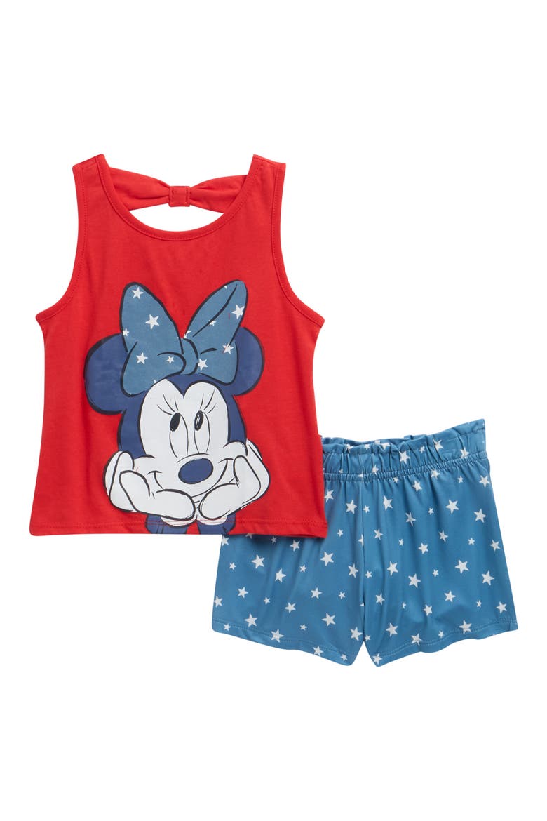 Kids' Minnie Tank & Shorts Set, Main, color, RED/ BLUE