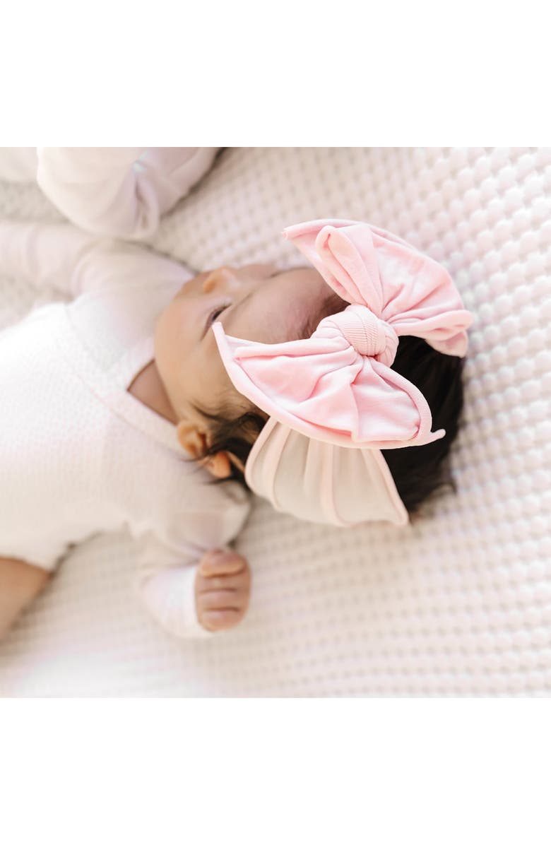 Baby Bling 2-Pack Fab-Bow-Lous Headbands, Alternate, color, Grey Rose Quartz